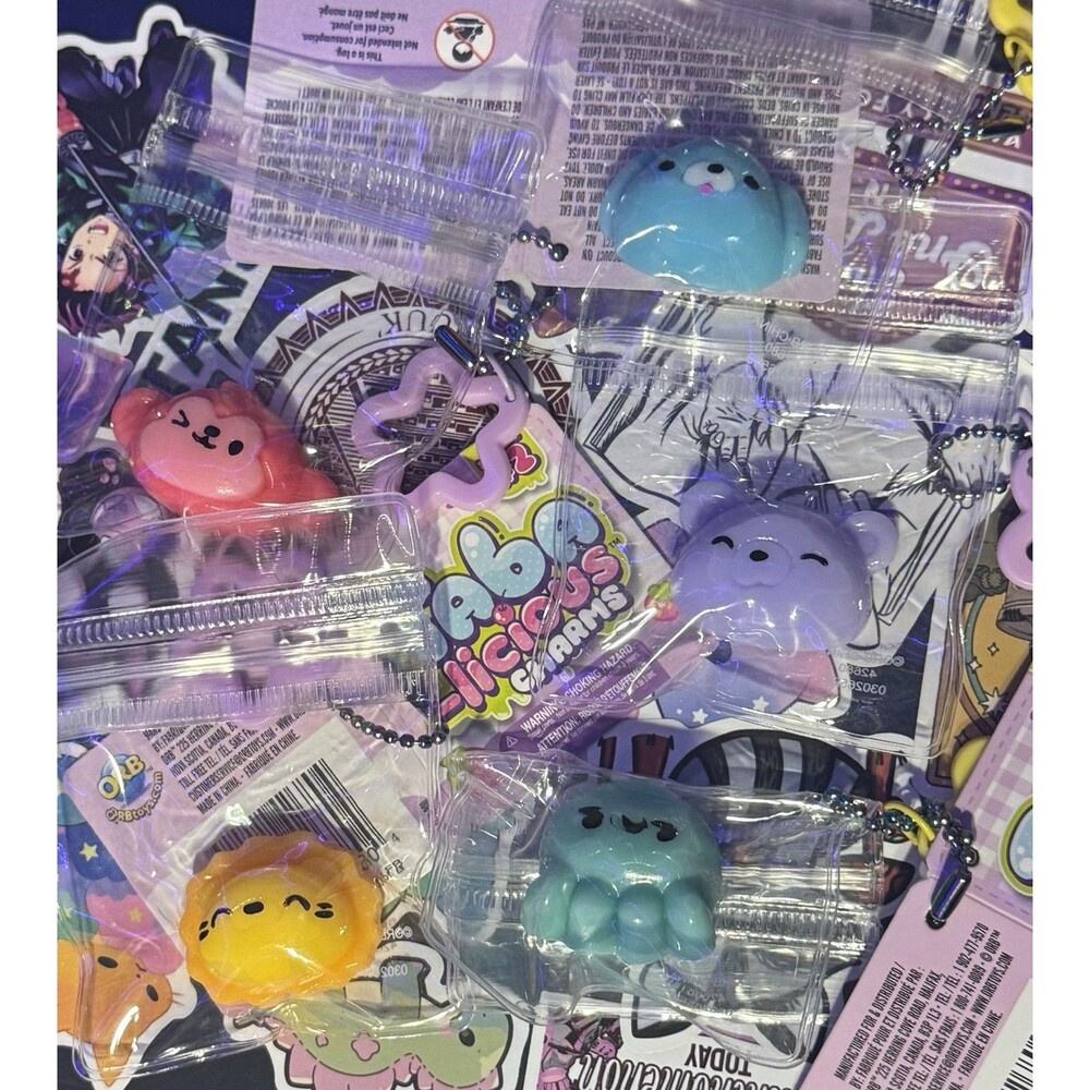 Taba-licious Squishy Toys Lot of 5 ~ CHARMS~KEY CHAIN  Fidget Sensory NEW Sealed